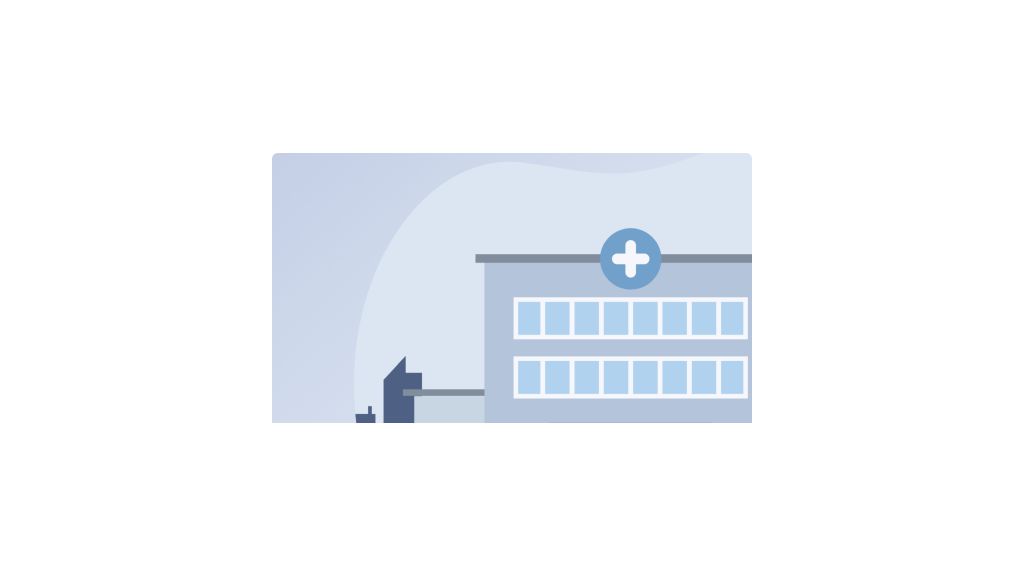 Illustration of healthcare building