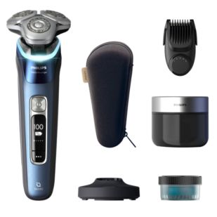 i9000 Prestige Wet &amp; Dry -sähköparranajokone, jossa SkinIQ