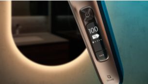 OLED-Anzeige für dynamische SkinIQ- und Rasiererbenachrichtigungen