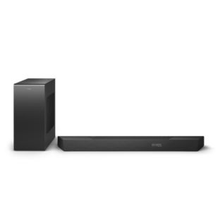 Soundbar 3.1.2, jossa on langaton bassokaiutin