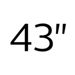 43 tuumaa