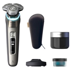 i9000 Prestige Wet &amp; Dry -sähköparranajokone, jossa SkinIQ