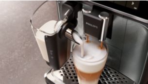 Samtig-cremiger Milchschaum mit dem besonders schnellen LatteGo Milchsystem