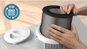 Long lasting filter for up to 9-months