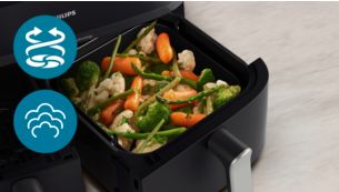 For evenly cooked food without any burnt patches